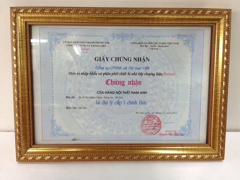 Chứng nhận Batani