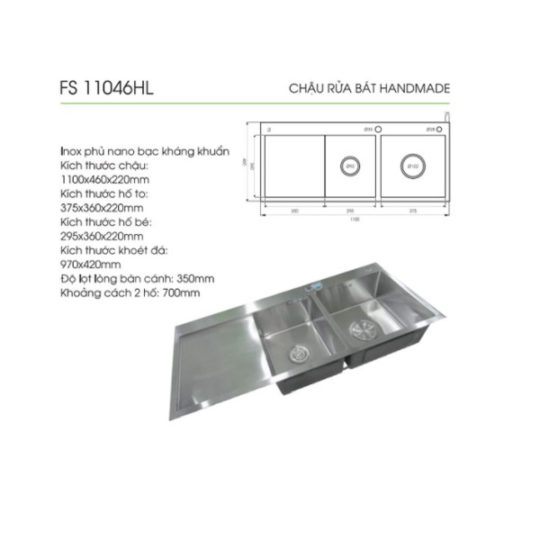 Chậu rửa bát Faster FS 11046HL