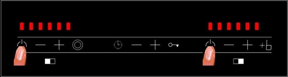 phím điều khiển của bếp từ Chefs