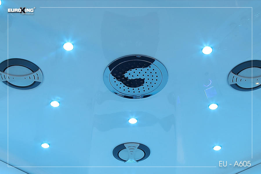 Hình ảnh sen trần và đèn Phòng xông hơi Euroking EU-A605