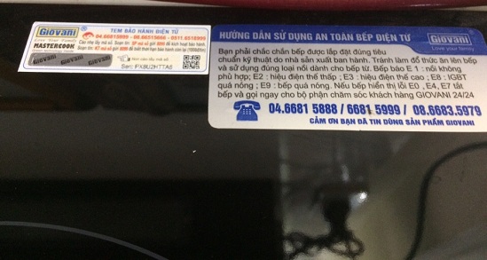 tem-bao-hanh-bep-giovani tem bảo hành bếp từ Giovani