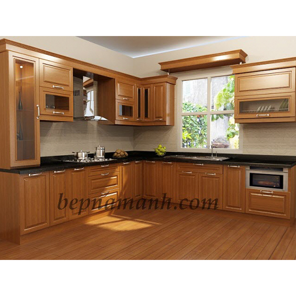 Tủ bếp Gỗ Dổi 03