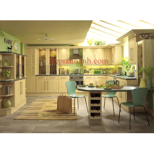 Tủ bếp Gỗ Sồi Nga 06