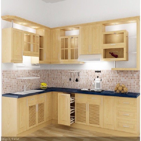 Tủ bếp Gỗ Sồi (Sài Gòn)