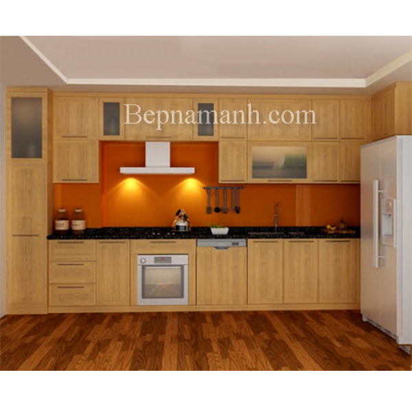 Tủ bếp Gỗ Veneer Sồi Nga 01