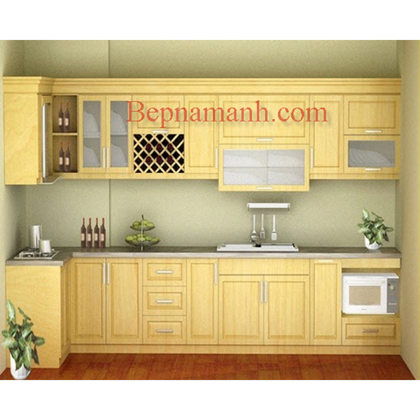 Tủ bếp Gỗ Sồi Nga 01