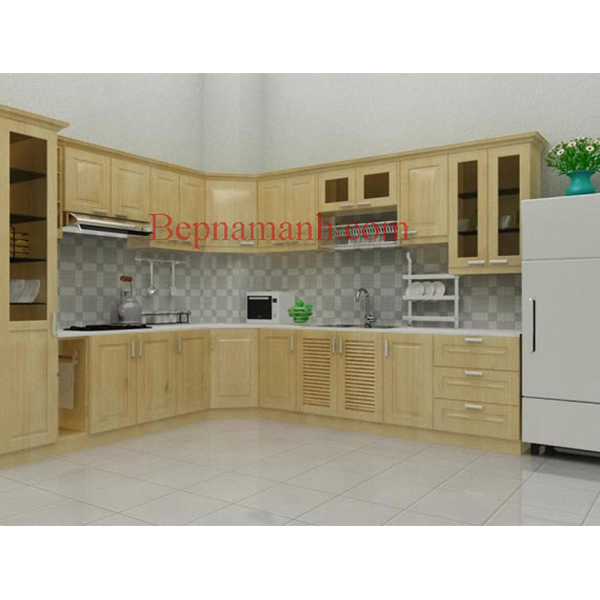 Tủ bếp Gỗ Sồi Nga 03