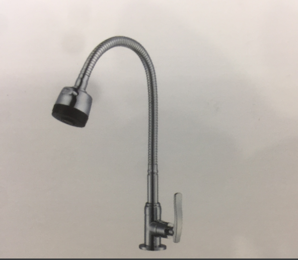 Vòi rửa bát cổ mềm cắm chậu JL 202