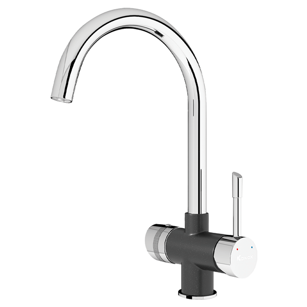 Vòi rửa chén bát 3 đường nước Konox Trim-Water Black
